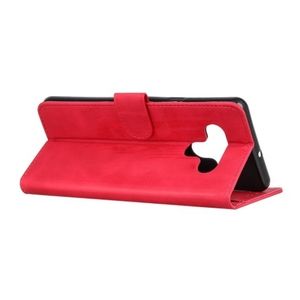 LG Q51 Phone Red Leather Case